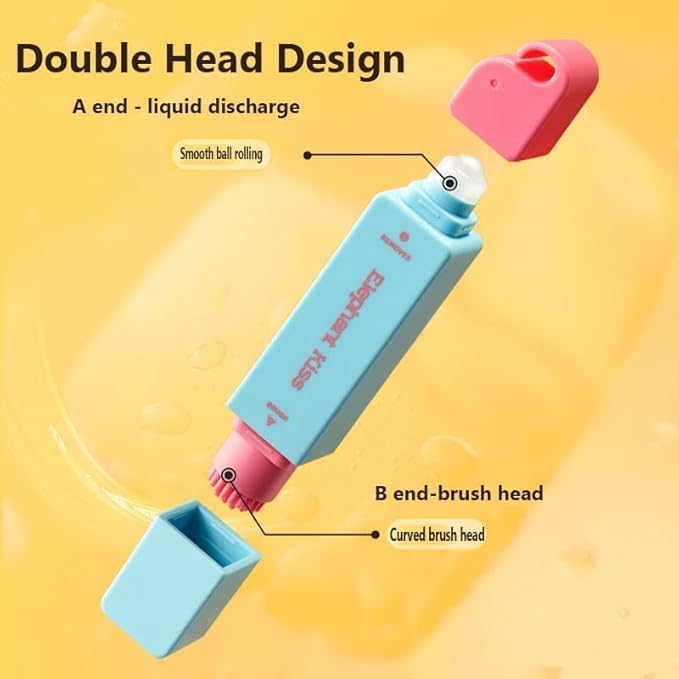 Gieleph Stain Remover, 3-Second Stain Remover Pen for Clothes, 12ml On-the-Go Spot Cleaner, Double Head Instant Treater Sticks With Lanyard, Travel & Pocket-Sized (2, Red 12ml)