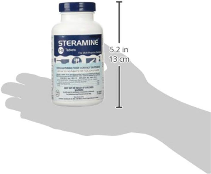 Edwards-Councilor S150E48 Steramine Sanitizer Tablets (Sanitabs) 150 Count Bottle - Pack of 6