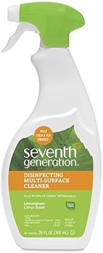 Seventh Generation Botanical Multi-surface Disinfecting Cleaner, Lemongrass Citrus, 26 fl oz (3 pack)