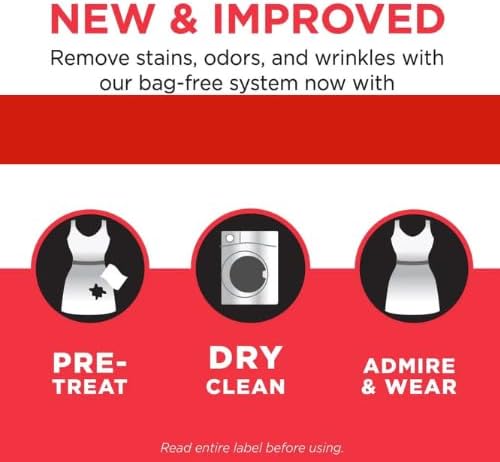dryrel at-Home Dry Cleaner Starter Kit. Dry-Cleaner 6 Count In 1 Box. - At-Home Dry Cleaning Kit - 6 Cleaning Cloths with Stain Remover & Wrinkle Release Spray | Refresh System to Clean