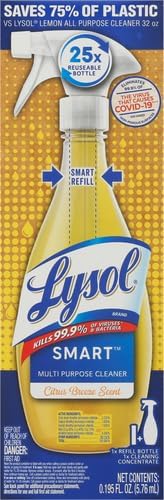 Lysol SMART Multi-Purpose Cleaner, Citrus Breeze Starter Kit, 0.195 Fl Oz