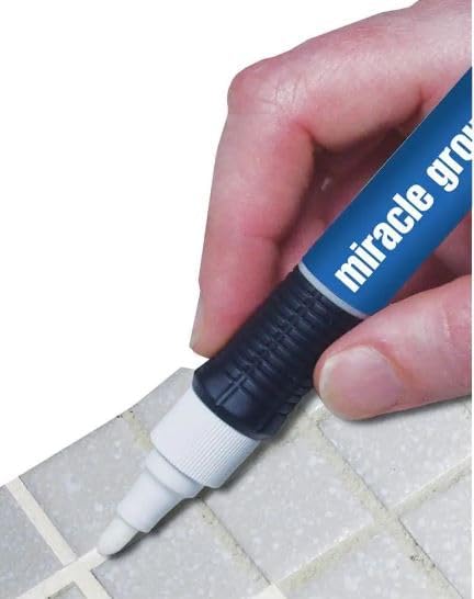 Miracle Sealants Miracle Grout Pen Recolors and Restores Grout Lines, White