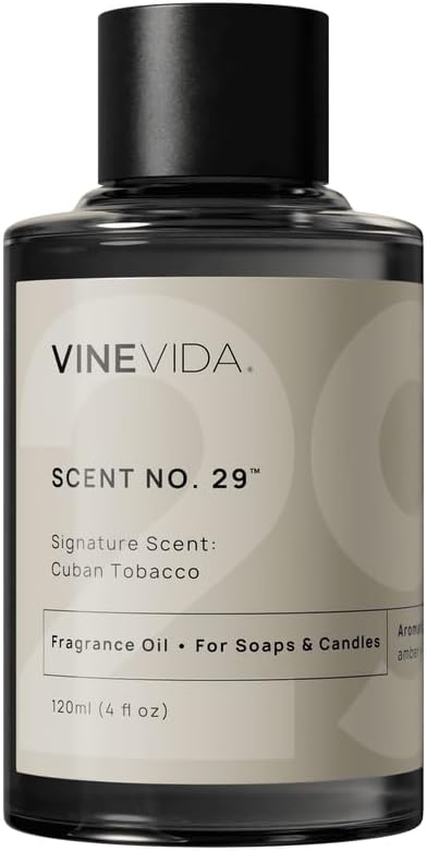 VINEVIDA [4oz] Cuban Tobacco Fragrance Oil for Candle Making and Soap Making - Premium Candle Scents for Soy Candles