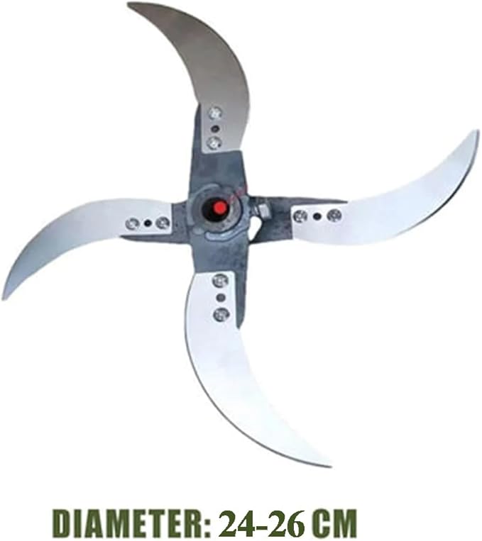 Household Farming Grass Shredder Knife Blades Kit - 10mm Hole & 4 Stainless Steel Blades, Adjustable Replacement Cutter for Livestock Feed (Pigs/Chickens) & Composting Vegetable Waste (4-blades)