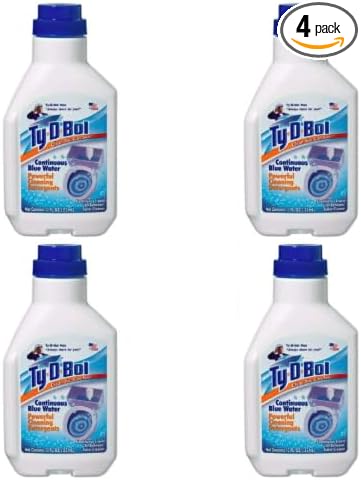 Automatic Toilet Bowl Cleaner Liquid In-Tank Liquid Cleaner for Toilet Bowl, Original Blue, 10 Oz (Pack of 4)