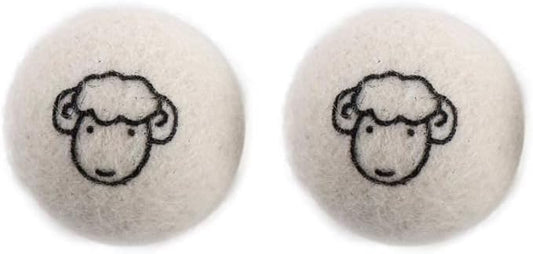 2 Pcs Wool Dryer Balls, Reusable Laundry Balls Softener Washing Fleece Dry Kit Anti-Static Reduce Wrinkles and Save Time Drying Ball,Laundry House Supplies (with Pattern)