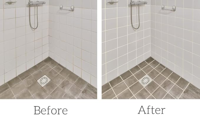 Kit - The Professional's Choice - Color and Seal Grout - Prevents Stains and Creates Easy to Clean Grout - 8oz Bottle, Wheel applicator, Brush applicator, and Scrub pad (Almond)