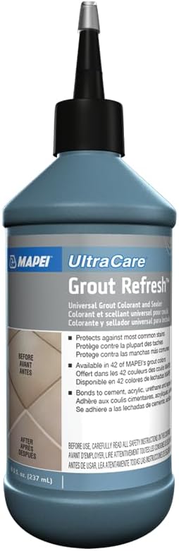 Mapei Grout Refresh Colorant and Sealer: Grout Paint and Sealant - 8 Ounce Bottle, Sahara Beige