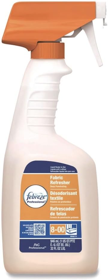 Febreze 03259 Professional Fabric Refresher Deep Penetrating Fresh Clean, 32oz Spray, 8/ctn