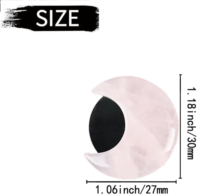 4 Pcs Crystal Moon Air Vent Clips, Quartz Moon Style Car Air Fresheners, Cute Car Decoration & Interior Decor Accessories for Women & Men (Pink)
