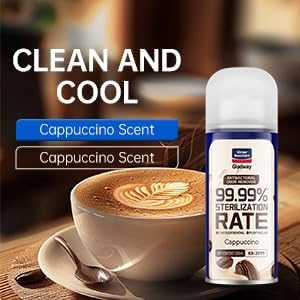 Glodway Air Refresher,Odor Eliminator Remover Spray,Odor Remover,Cappuccino,Long-Lasting Scent For Home,Couch,Mattress,Furniture, bathroom,Fabrics & Trash,6 Ounce,2 pack