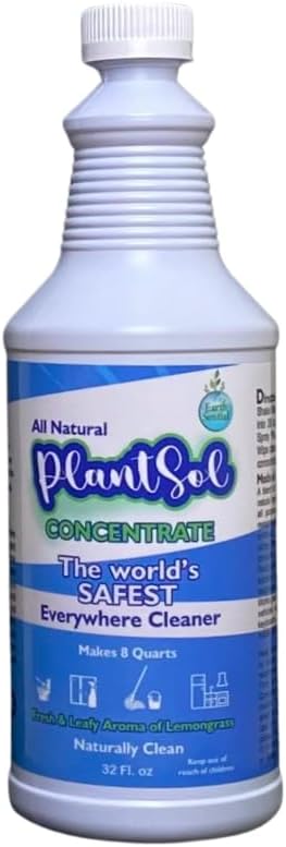 Plantsol 8X All Purpose Cleaner Concentrate, Light Citrus, 32oz Makes 8 Quarts, All-Natural, Plant-Based Multi-Surface Refill, Eco-Friendly & Non-Toxic