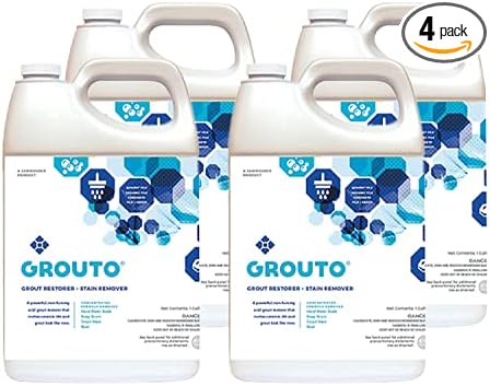 Grouto Grout Restorer & Stain Remover, Concentrate, Gallon (Case of 4)??,<div></div>,JaniSource,Home & Garden > Household Appliance Accessories > Floor & Steam Cleaner Accessories > Grout Cleaning Tools,Grout Cleaner,Accessories