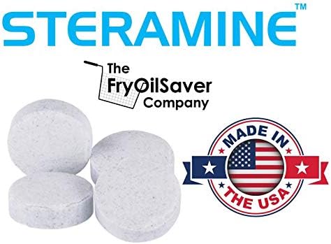 2 Bottles Steramine Sanitizer Tablets - 15x QT-10 Test Strip - Multi Purpose Steramine Sanitizing Tablets for Food Contact Surface in Kitchen, Restaurant & Food Service by FryOilSaver Co. (300 Count)