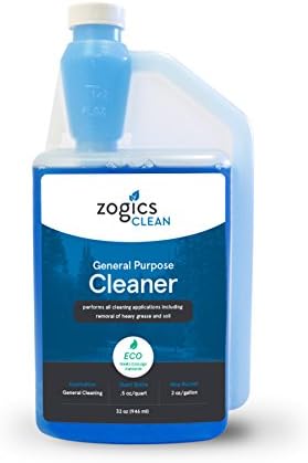 Zogics General Purpose Cleaner, Case of 6-32 oz Bottles - Each Bottle Makes up to 16 Gallons - Meets ECOLOGO Standards