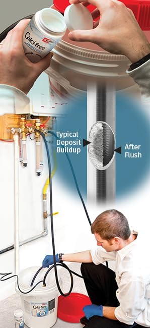 RectorSeal Calci-Free 68708 Tankless Water Heater Cleaner, Easy Application, Plumbing, 1.2 lb