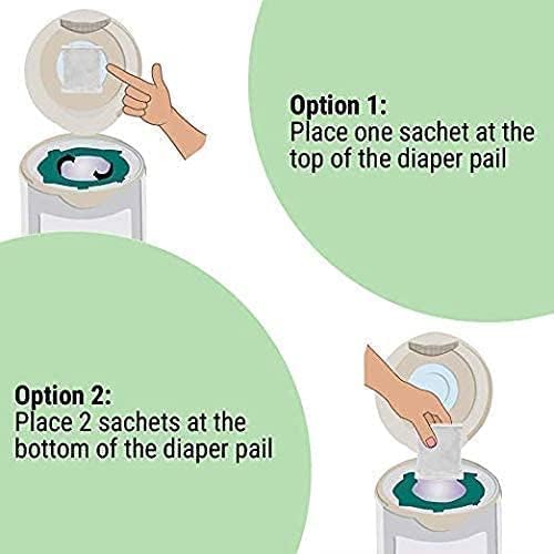 Green Piece® All-Natural Baby Diaper Pail Deodorizer - Activated Charcoal Air Purifier Compatible with Diaper Pails, Shoe Closets, Trash Cans (Pack of 12 + 1 Big Filter)