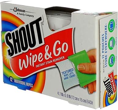 Shout Wipe & Go Instant Stain Remover - 12 CT