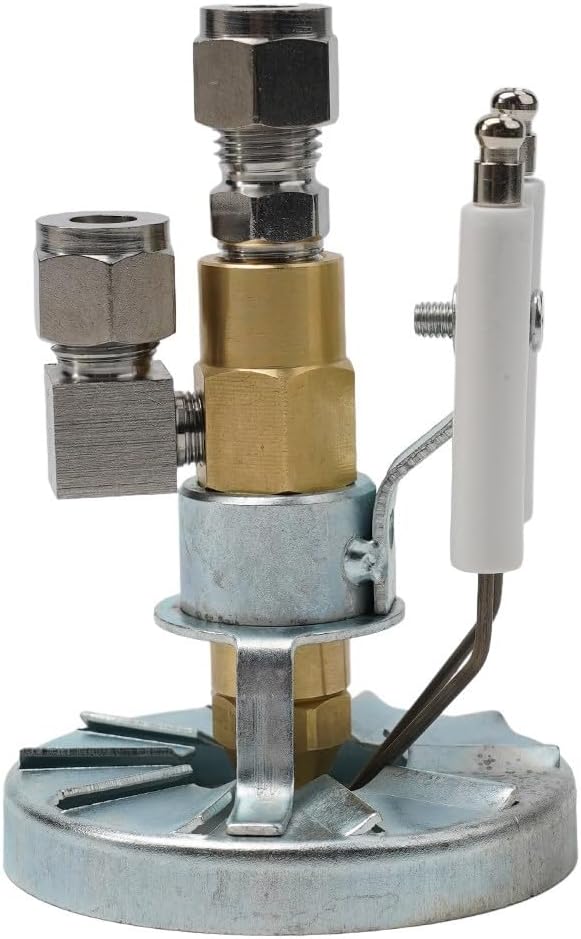 Waste Oil Burner Nozzle Kit Air Atomizing Spray Tip with Electrode for Heavy Fuel Diesel Vegetable Oil Heating Systems Brass Aluminum 0.5-2.0mm(0.5mm)
