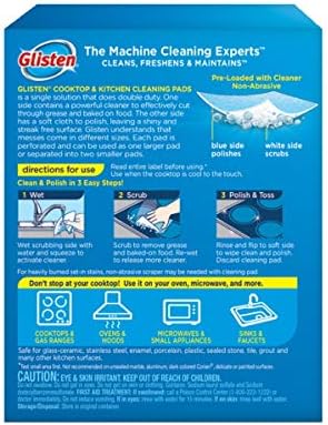 Glisten Dishwasher Magic Machine Cleaner & Disinfectant 2-Pack and Cooktop & Kitchen Cleaning Pads