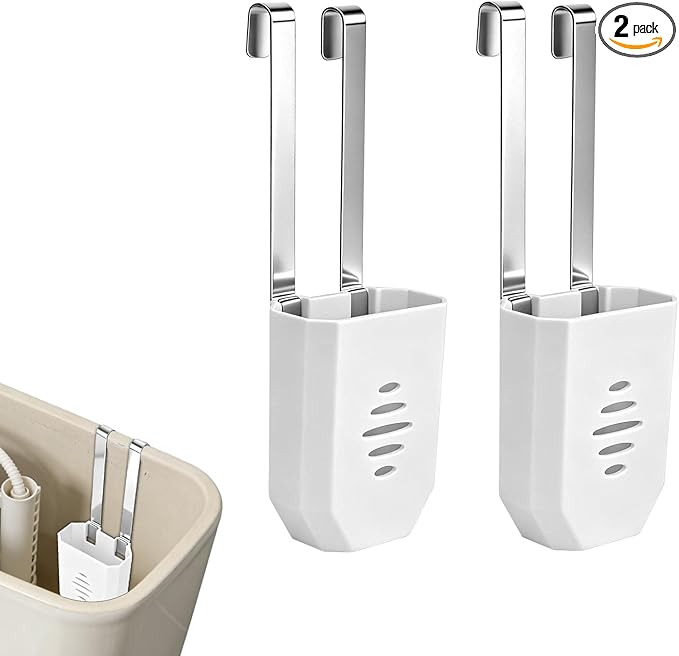 2pcs Toilet Tank Tablet Holder, 3.46x2.76in/8.8x7cm Toilet Tank Tablet Bracket Hanging Bowl Carrier for Bathroom Use