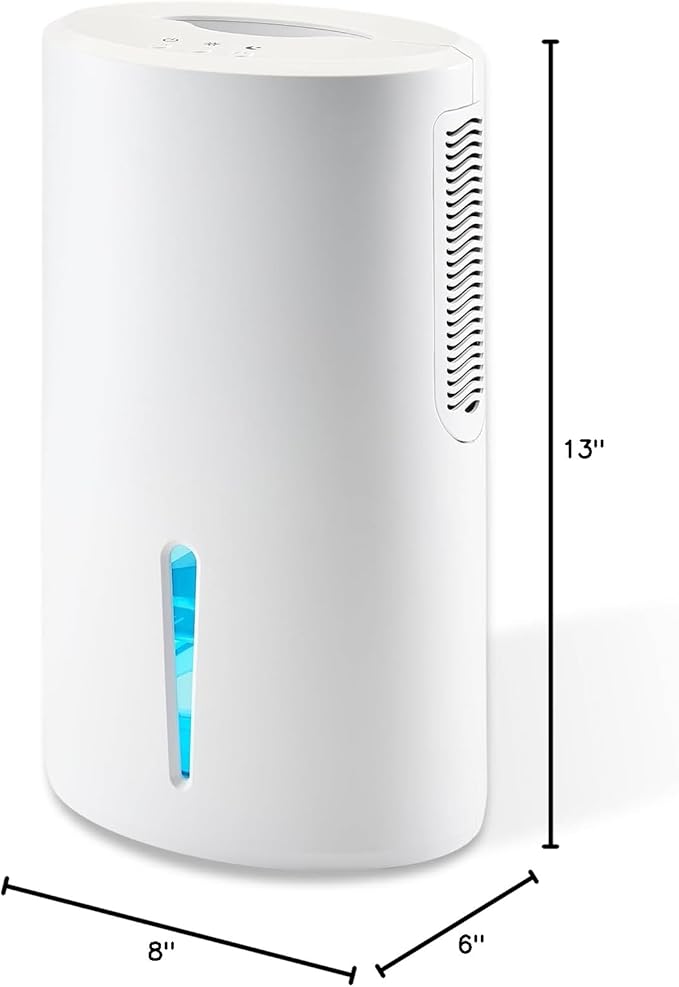 Quiet Small Dehumidifier for Bedroom up to 1000 Sq.Ft, 68 OZ Water Tank, Auto Shut-Off, Portable mini Dehumidifier for Bathroom,Apartment,Closet,rv, Small Spaces with 7 Color LED Lights