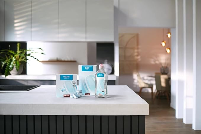 Miele 99997795 UltraTabs All in 1 Dishwasher Set, 60 x UltraTabs Detergent Tablets, 1.5 Kg Salt and 500 ml Rinse Aid for Optimum Wash and Dry