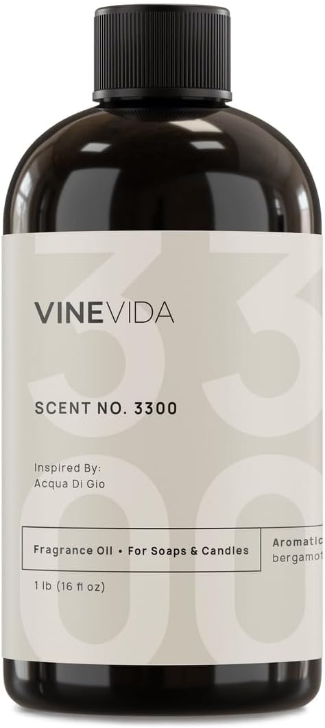 VINEVIDA [16oz] (Our Version of) Acqua Di Gio Fragrance Oil for Candle Making Scents Soap Making, Perfume Oils, Soy Candles, Cologne Men, Beard Oil, Massage Bath Bombs, (ARTS-FOBP-ACQUA-DIGIO-16)