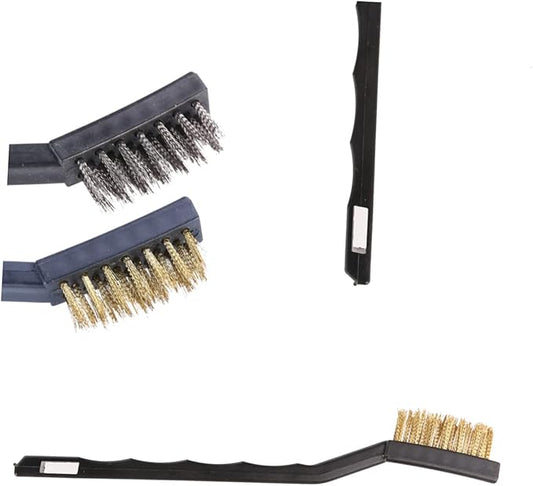 Mobestech 6pcs Mini Industrial Brush Set Drill Scrubber Brush Kit for Brass Cleaner Grout Removal Tool Home Use
