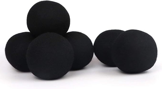 Woolous Black Dryer Balls, Natural Reusable New Zealand Eco Sheep Handmade XL Organic Wool Laundry Dryer Balls(XL,6pack)