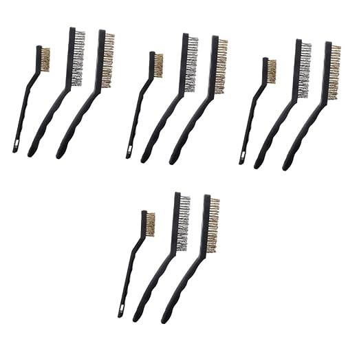 Luxshiny 4sets Stainless Steel Wire Brush Set Wire Brush for Cleaning Multi-Purpose for Automotive Paint Household