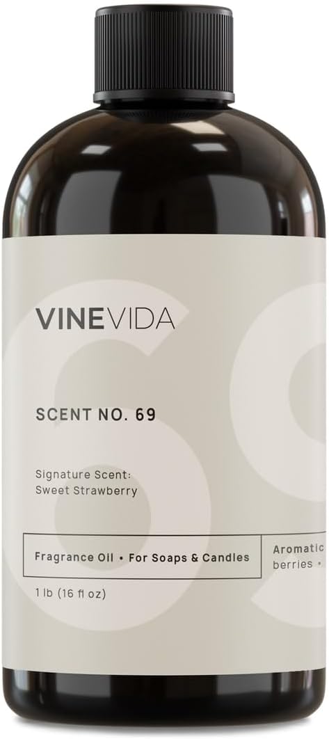 VINEVIDA [16oz] Sweet Strawberry Fragrance Oil for Candle Making and Soap Making - Premium Candle Scents for Soy Candles