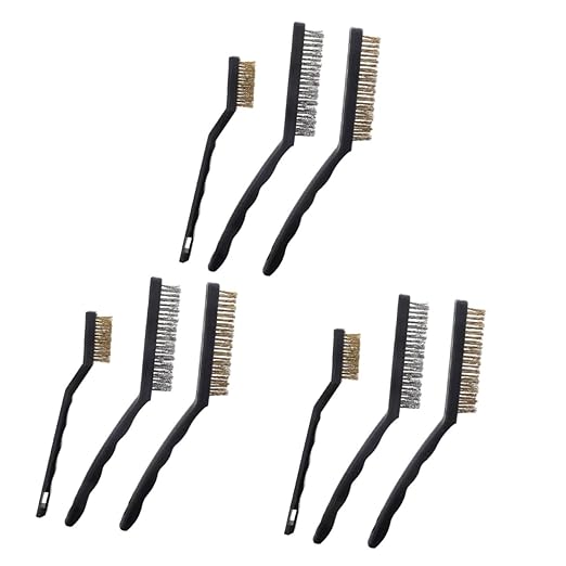 Luxshiny 3 Sets Multipurpose Wire Brush Set Small Wire Brush Kit for Cleaning for Automotive Use