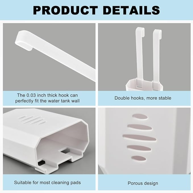 Toilet Tank Cleaning Tablet Holder,Hanging Bowl Cleaning Tablest Bracket,Keeping Tablets from Blocking Hole in Tank,Easy to Install,Fits Most Standard Toilet Tablets Tanks(2pcs)