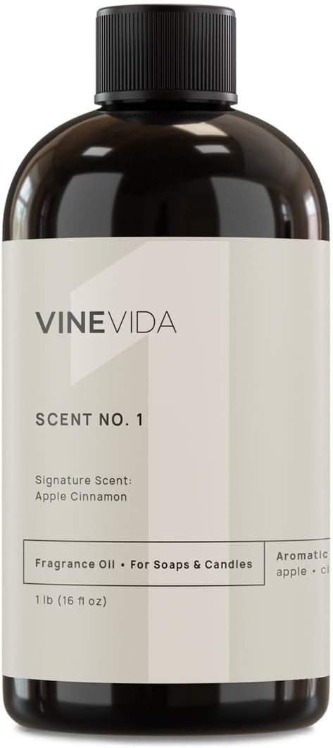 VINEVIDA [16oz] Apple Cinnamon Fragrance Oil for Candle Making and Soap Making - Premium Candle Scents for Soy Candles