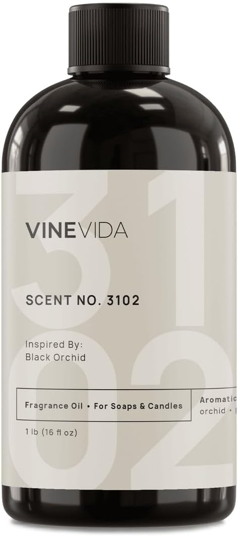 VINEVIDA Scent NO. 3102 Fragrance Oil - 16oz (1lb) - Inspired by: Black Orchid Fragrance Oil for Candle Making - Made in USA Candle Scents Scents for Soap Making