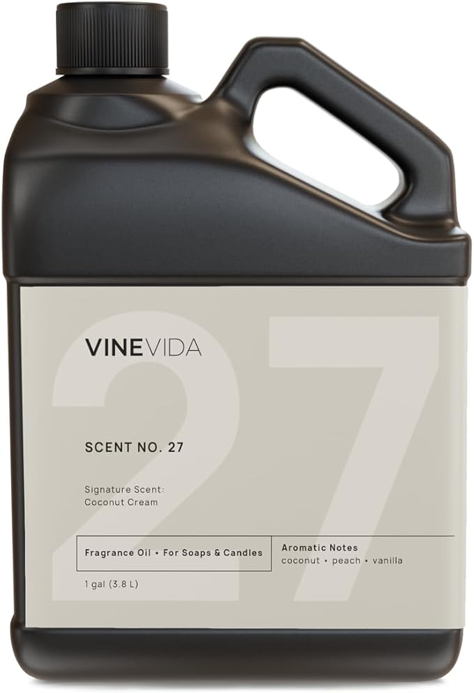 VINEVIDA [128oz] Coconut Cream Fragrance Oil for Candle and Soap Making - Made in USA Natural Scents