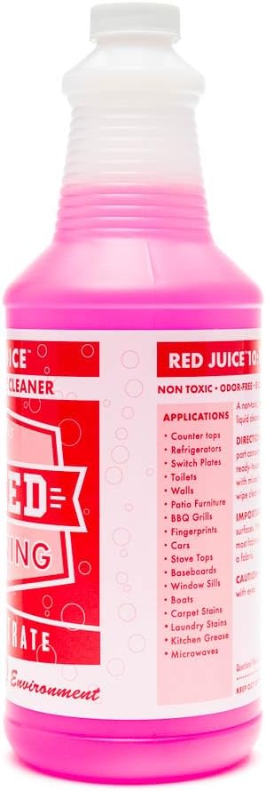 Speed Cleaning Red Juice All-Purpose, Heavy Duty Cleaner & Degreaser, Non-Toxic, Concentrated Formula. Comes with 16 oz. Mixing Bottle.