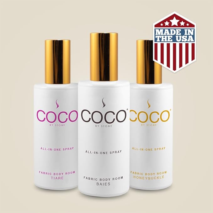 COCO by Stone 5oz All-in-One Spray (Oud Wood) Shake & Spray Formula for Fabric, Pillows, Interiors, Clothing, Home Fragrance Accessories, Room Perfume, Room Deodorizer, Vegan & Cruelty-Free