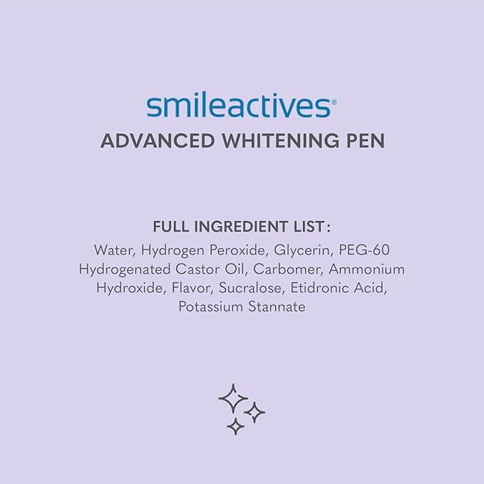 Smileactives Teeth Whitening Pen for White Smile, Fast Tooth Whitener and Stain Remover with Precision Brush Tip, Dental Quality Whitening Gel, Travel Pen, Easy to Use, Winterberry Flavor, 2 Pack