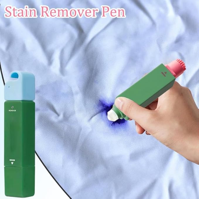 Dual-Tip Stain Remover Pen Portable Waterless Oil/Food Stain Cleaner Stick 3-Second Instant Emergency Treatment Pen Ideal for Clothing, Dates, Office, Travel (1, Purple)