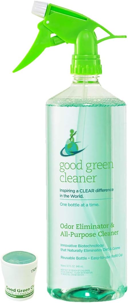 Odor Eliminator & All Purpose Cleaner Starter Set | 32 ounce, Reusable, Eco Spray Bottle | USDA Bio-Preferred Certified/Bio-Degradable | Includes 1 Pod