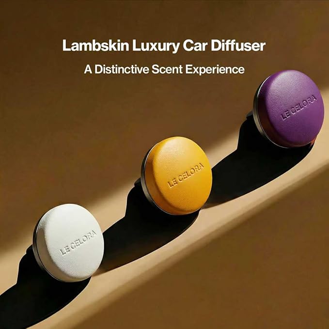 LECELORA Car Air Freshener Diffuser - Premium Leather Vent Clip Car Gift for Men & Women, 180+ Day Long Lasting Scent, Auto Air Freshener-Velours Nocturne