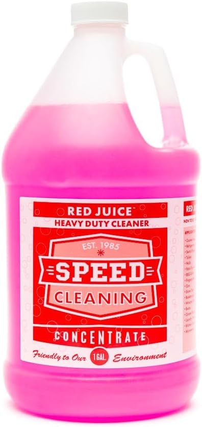 Speed Cleaning Red Juice All-Purpose, Heavy Duty Cleaner & Degreaser, Non-Toxic, Concentrated Formula. (Gallon Size Concentrate)