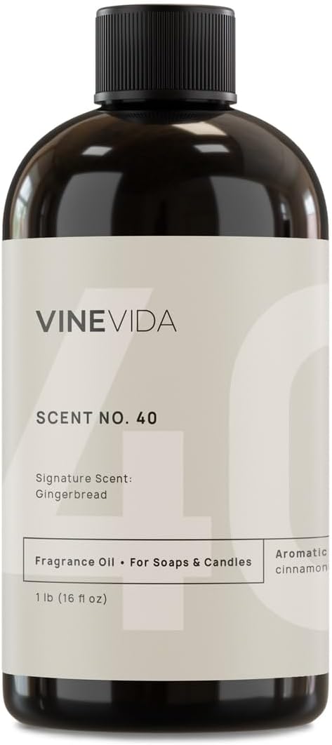 VINEVIDA [16oz] Gingerbread Fragrance Oil for Candle Making and Soap Making - Premium Candle Scents for Soy Candles