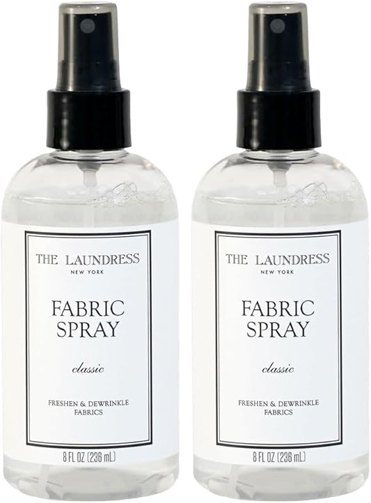 The Laundress Classic Fabric Spray,Wrinkle Release Spray,Upholstery and Linen-Spray,Fabric Refresher,Clean Laundry Scent,8 Fl Oz,(Pack of 2)