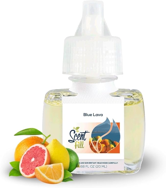 Scent Fill Blue Lava Plug in Air Freshener, Scented Oil Refills, 2 Refills + Diffuser