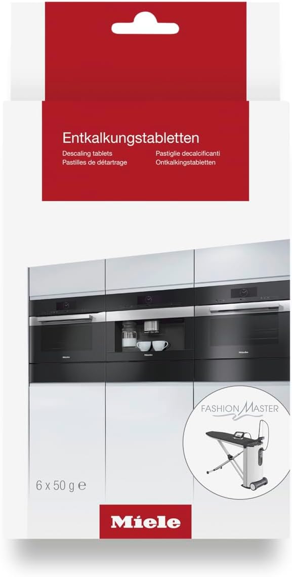 Miele Original Descaling Tablets with Moisture Plus, for Coffee Machines, Steam Ovens, FashionMaster, and Ovens/Ranges with Moisture Plus, Pack of 6