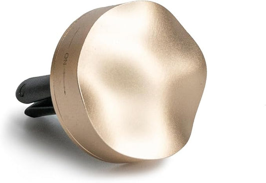 THEDOTS Gold Car Air Freshener Vent Clip, Cute Matte Metal Car Decor Gift for Women, Cashmere Wood Chestnut Scent