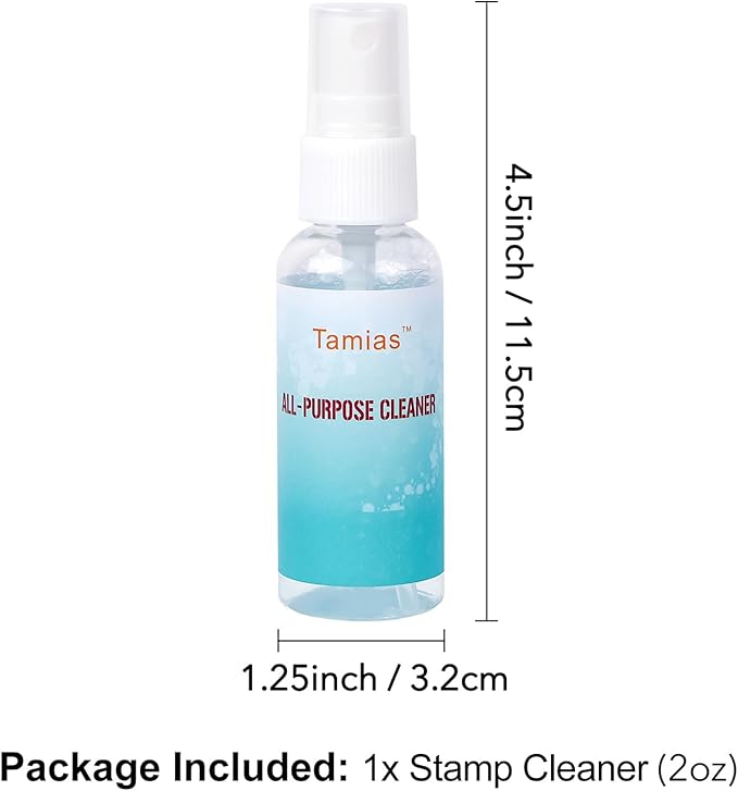 Briartw All-Purpose Stamp Cleaner Spray Works on Rubber, Clear, Cling & Foam Stamps,Effective for Water-Based & Permanent Inks,Gentle Formula for Stamping Supplies & Scrapbooking Tools(2 Oz)